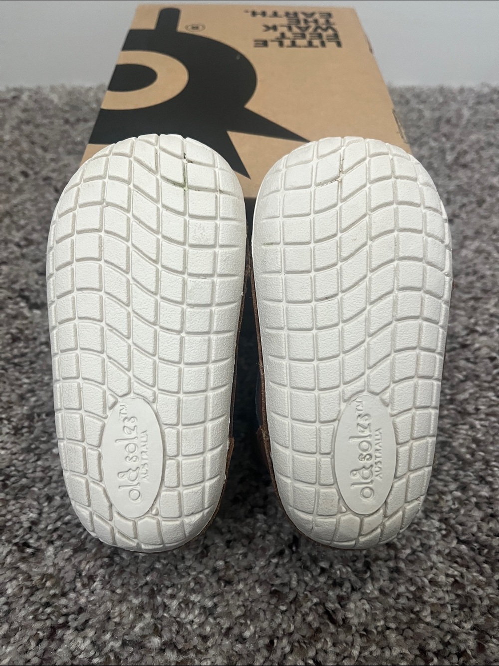Old Soles Toddler Boy's Leather 4099 Rad Pave Casual Shoes - Tan/Navy - Size 5 - Picture 3 of 6